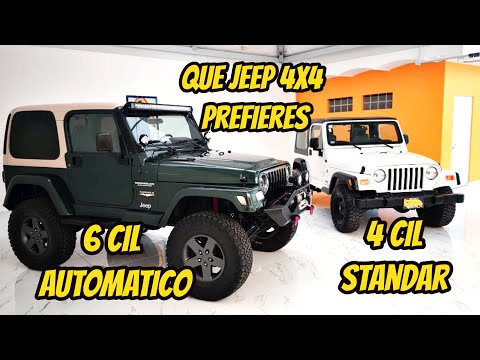 Jeep sahara 6 cil automatico VS Jeep Wrangler std 4 cil  cual prefieres