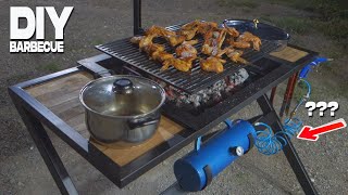 DIY Barbecue Grill BBQ Build with car JACK!