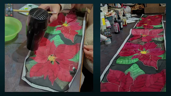 Artwork by Julie Mader: Painting Silk Scarves in t...