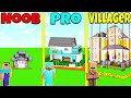 Minecraft Battle: NOOB vs PRO vs VILLAGER: SAFEST HOUSE BUILD CHALLENGE / Animation