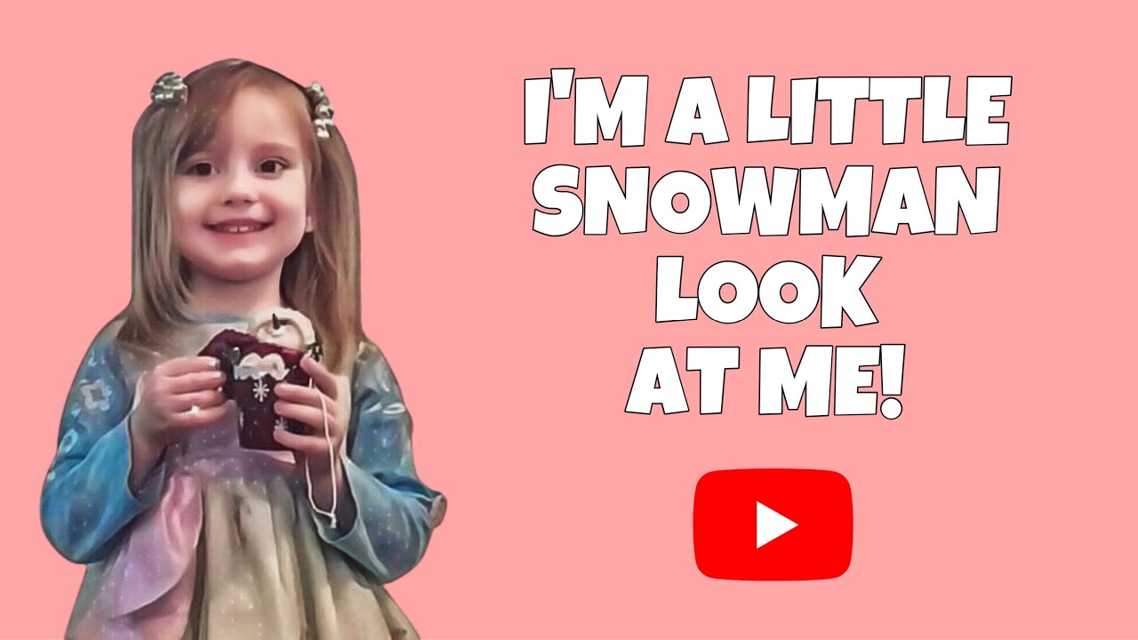 Christmas song for children, with lyrics. I am a little snowman, look ...