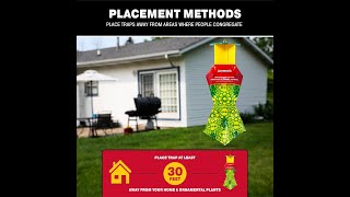 Catchmaster Japanese Beetle Traps Outdoor Flying Insect Trap Bag With Lid Dual Pheromone Food Lure
