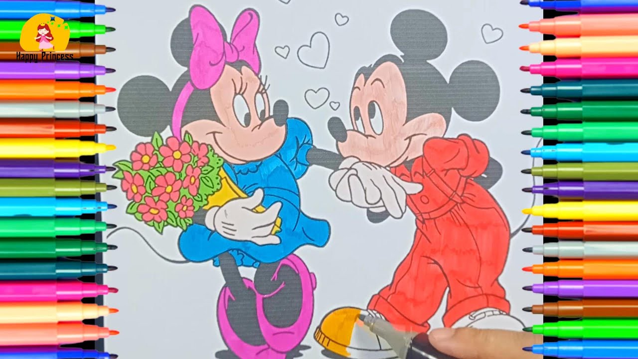 COLORING MINNIE MOUSE | How to Coloring Mickey Mouse | Mickey Mouse ...