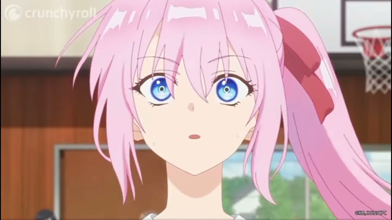 shikimori /pink hair/ anime girl/ eye blue/ color's ❤🥰🥰😘🙏🏻🇰🇷(korea) talking✓♡ and screen video