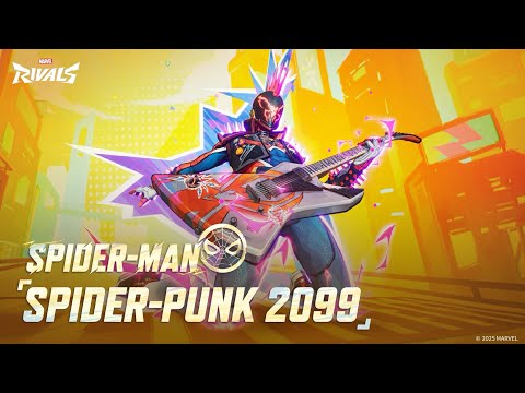 Marvel Rivals Spider-Man: Spider-Punk 2099 Skin Intro, MVP Animation, Emote & Gameplay