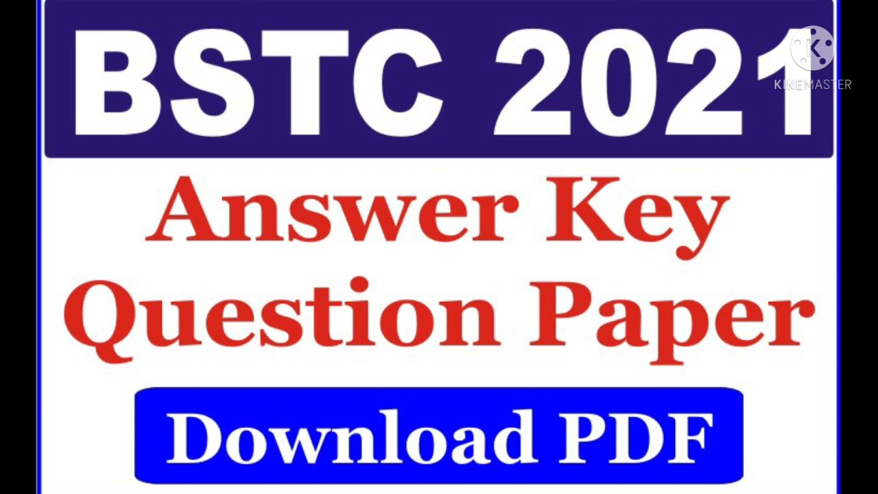 bstc 2021 answer key download