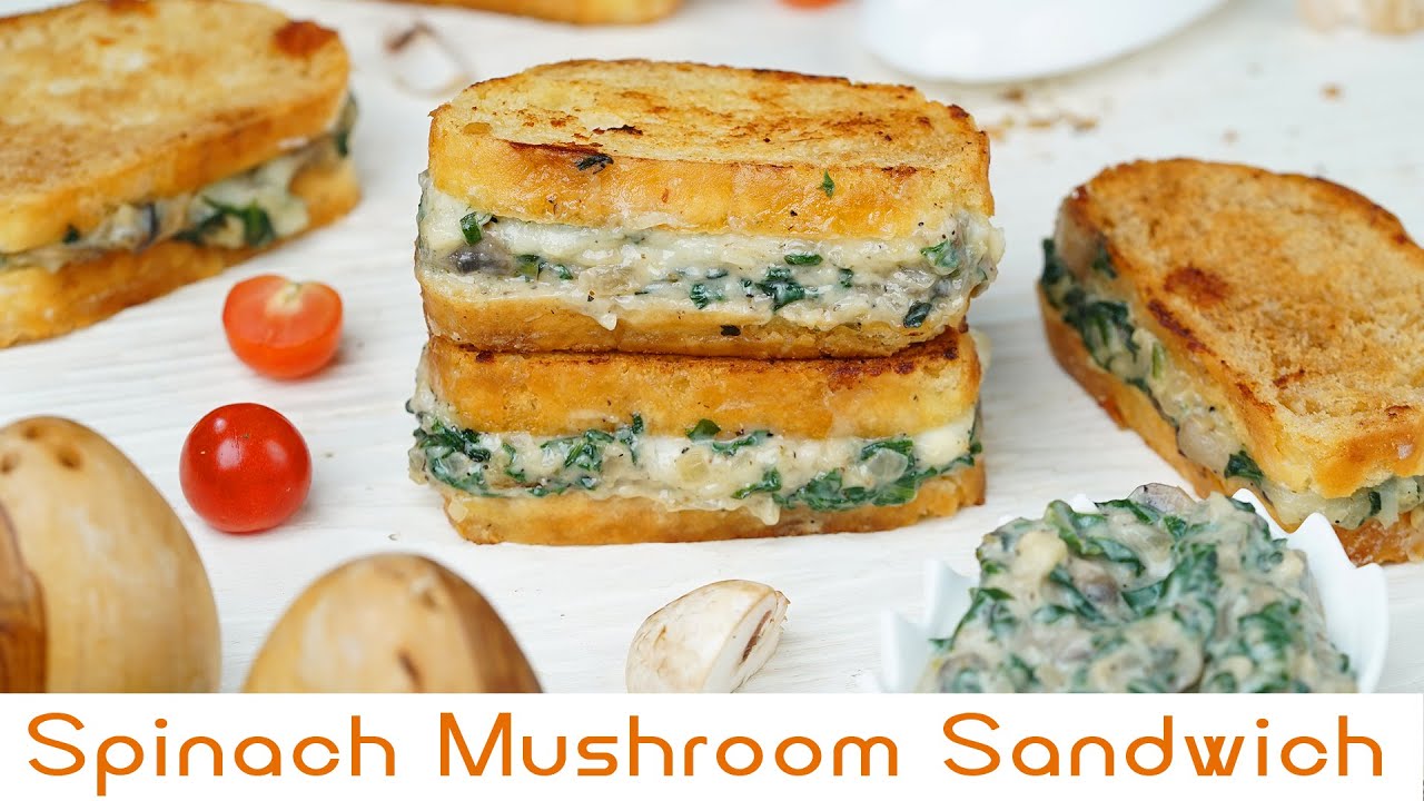 Spinach Mushroom Sandwich