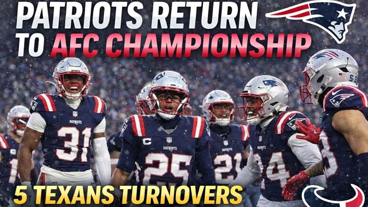 Patriots return to AFC Championship after forcing 5 Texans turnovers in heavy wintry mix