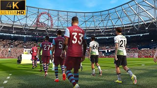 PES 2021 NEW Ultra Realism Graphic and Sound Mod |West Ham vs Liverpool | PES 2024 Patch | 4K