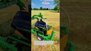 Automatic Bale Wrapper in Action! Fast Hay Packaging #FarmingTech #HayBaling #AgriMachinery