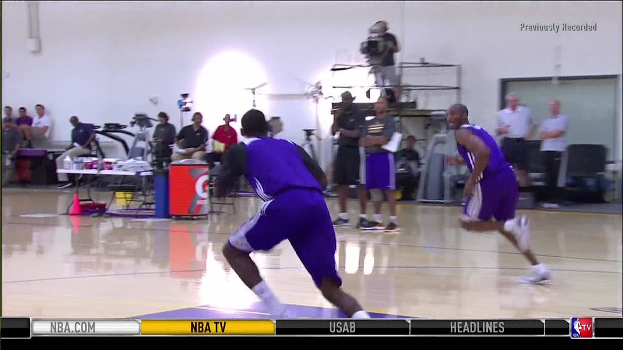 LA Lakers 3 Man Passing (Conditioning Fast Break & Passing Drill) YouTube