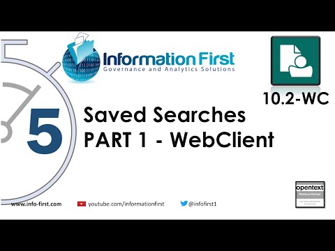 INFO5: Saved Search - Part 1 (WebClient)