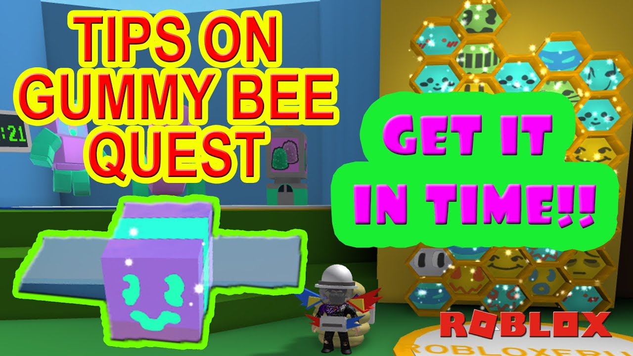 How To Do The Gummy Bee Quest Tips Bee Swarm Simulator - new codes quests conquered and new bees fam roblox bee swarm