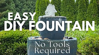 Easy DIY Fountain - No Tools, No Drilling Required
