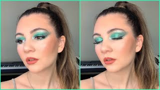 Minty Green Makeup Tutorial with Rude Cosmetics | Hooded Eyes