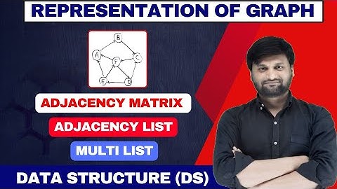 Graph Representation| Adjacency Matrix| Adjacency List | Adjacency Multi list | Data Structures(DS)