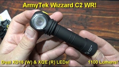 ArmyTek Wizzard C2 WR Head/Angle Flashlight Kit! (Red/White Dual XD16 and XQE LEDs, 1100 Lumens!)