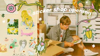 october studio vlog ✸ shop opening, packing orders, painting