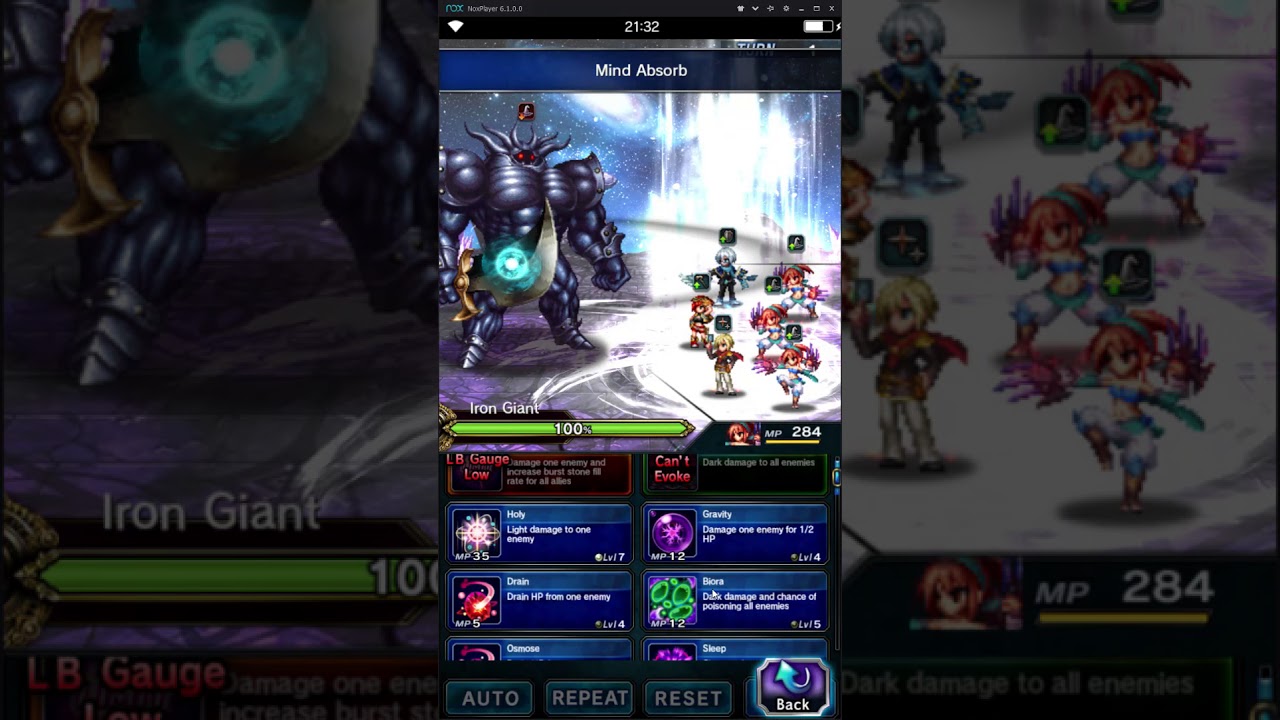 [FFBE] Armor Of Oppression 3x Lila Ace CG lid CG Nichol ( Wrong Buffs )