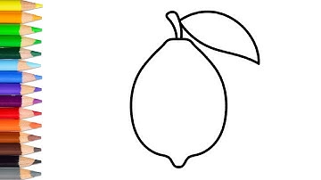 How to draw lemon easy step by step | learn drawing a lemon for beginners very easy with draw easy