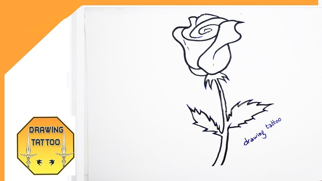 Featured image of post Easy Rose Drawing Tattoo : How to draw a simple rose tattoo design.