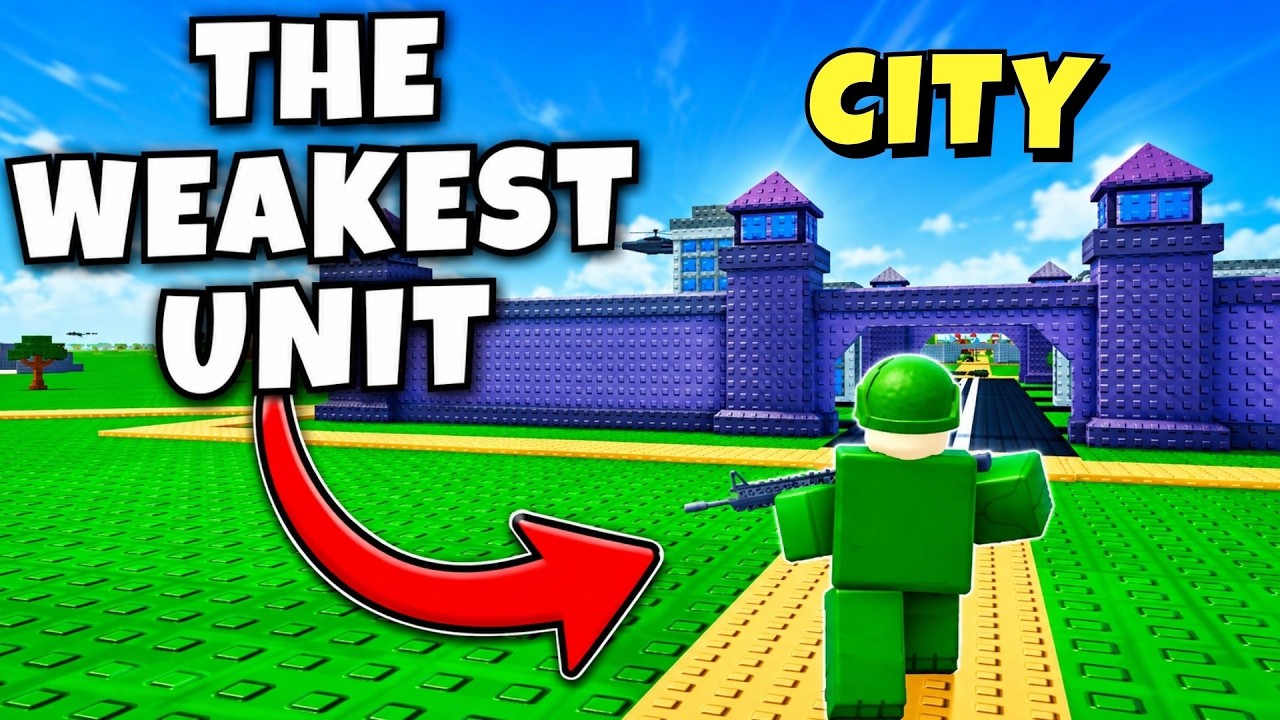 Can the WEAKEST Army Beat the City in Mini War Roblox?