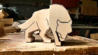Carving Woden the Wolf God from Sycamore