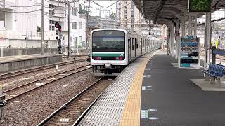JR常磐線E501系 基本編成（577M）いわき行 水戸駅発車
