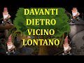 Davanti dietro vicino lontano