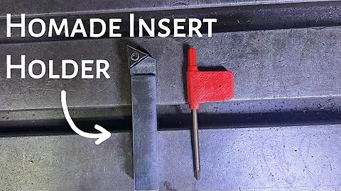 Making homemade lathe insert holder || membuat insert holder bubut