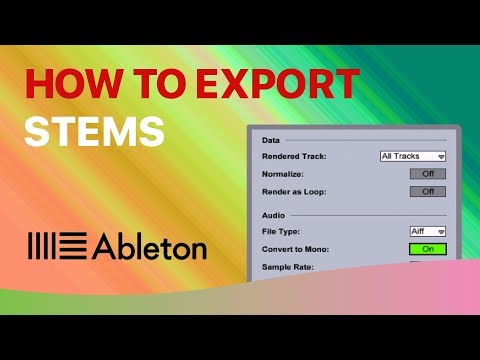 How To EXPORT STEMS in Ableton Live