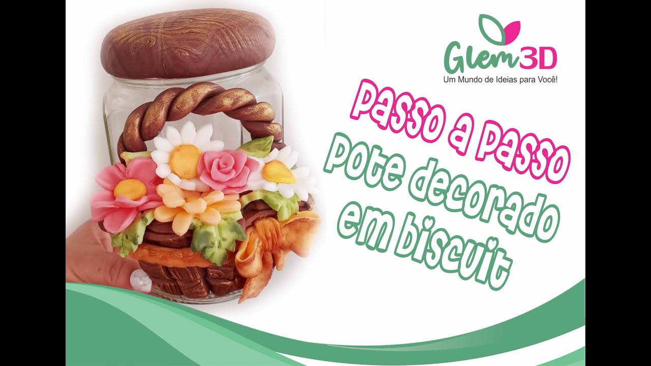 Passo a passo Cesta de flores em biscuit @glem3d