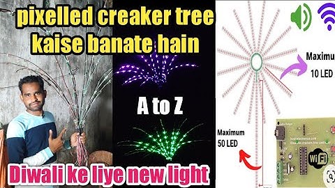 How to make Pixelled cracker Tree || pixel cracker tree || Diwali ke liye new light || cracker tree