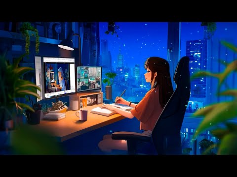 Late Night Vibes 🌙 Study music ~ Study / relax / stress relief ~ Chill lofi mix