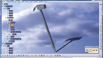Catia V5 Tutorial|How to Create a Hammer P7|Product Design Engineering Beginner
