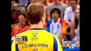 2004 Athens Olympic - Men's Singles Round of 16 WALDNER Jan-Ove (SWE) vs Ryu Seung Min (KOR)