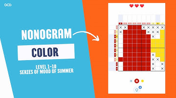 Nonogram | Puzzle Game | Paint By Number (Series Of Mood Of Summer) | Level 1-10