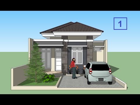 Sketchup house minimalis design tutorial Part 1 - YouTube