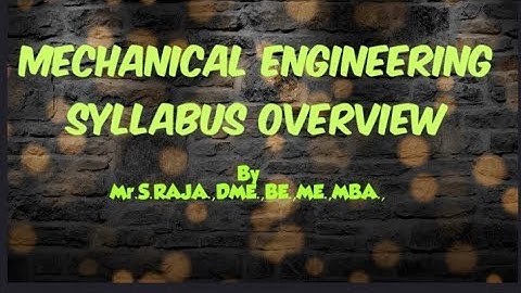 #TRB  #POLYTECHNIC TRB POLYTECHNIC  MECHANICALENGINEERING  SYLLABUS OVERVIEW