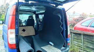 Camper Van Conversion Day 7&8 CARPET LINING | The Carpenter's Daughter