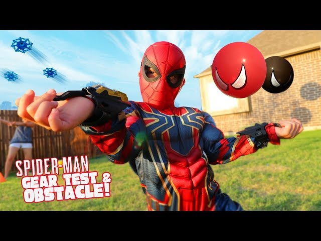 Little Flash Runs YouTube Course! Spider-Man Obstacle the 