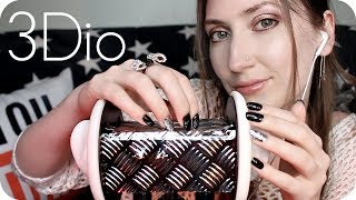ASMR 3Dio Ring & Case Mic Scratching w/ Tapping, Close Whispering & a Little Portuguese 😴 Sleep