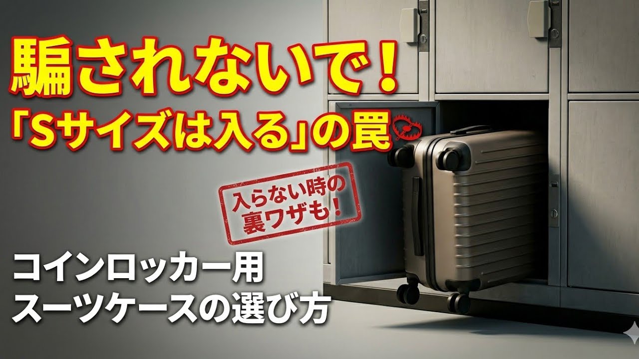 コインロッカー用スーツケースのサイズ目安と入らない時の対処法｜ホテログ