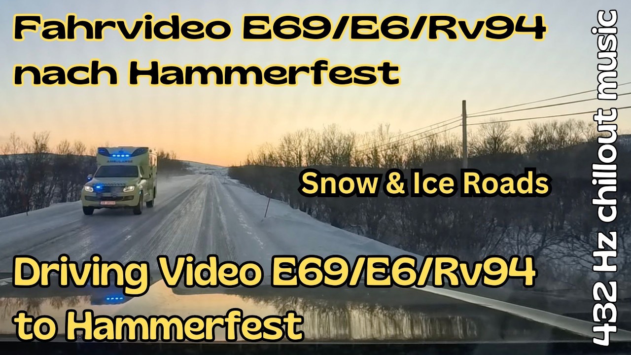 (0103) Diving to Hammerfest with 432Hz chill music - Start Olderfjord - Skaidi - Kvalsundbrua