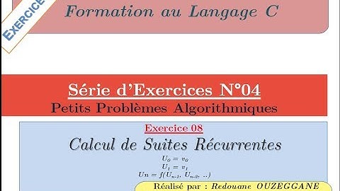 Formation C - Série 04 - Exercice 08 - Calculer les Termes d