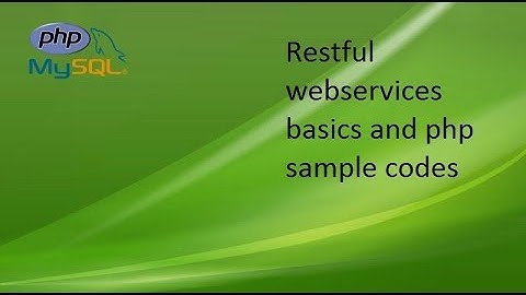 PHP RESTFUL WEB SERVICES Development