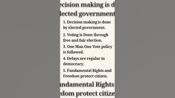 Features of democracy!!