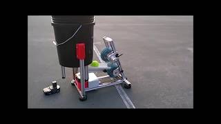 Homemade Tennis ball thrower