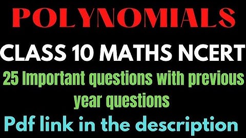 Polynomials Class 10 Maths Previous Year Questions #pyq  #polynomials #class10maths #shorts