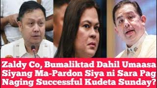 Zaldy Co, Bumaliktad Dahil Umaasa Siyang Ma-Pardon Siya ni Sara Pag Naging Successful Kudeta Sunday?